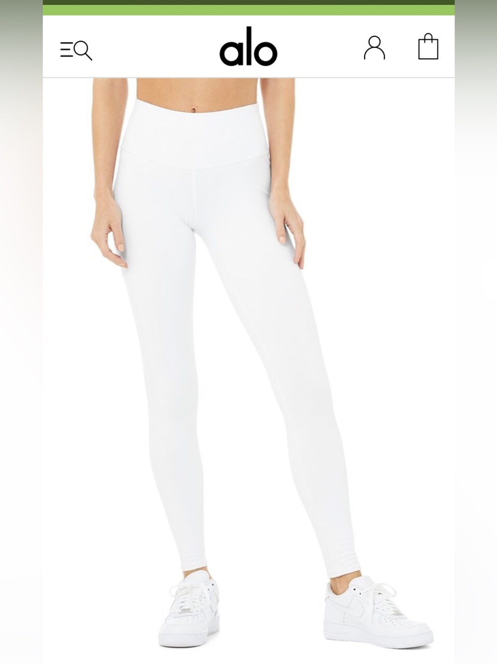 ALO Yoga White High-Rise Leggings